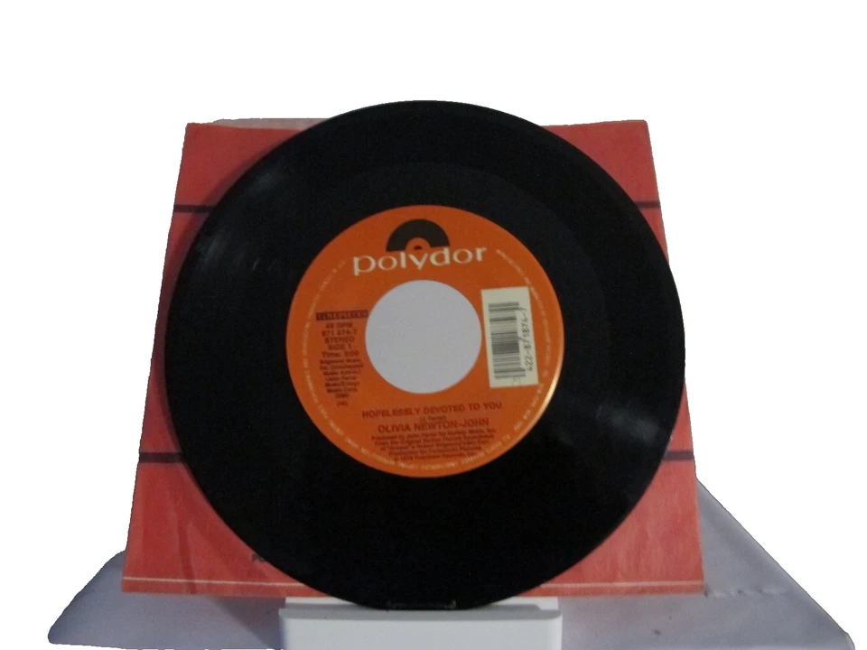 45 RECORD - OLIVIA NEWTON JOHN - HOPELESSLY DEVOTED TO YOU - Image 1 of 1
