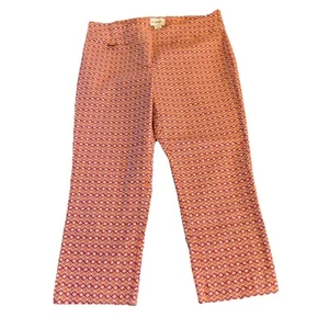 Peck & Peck Damen-Caprihose rosa und orange geometrisch gemustert Größe 16 - Bild 1 von 14