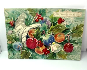Vintage Christmas Washable Placemats Set of 8 with Original Box Holiday Decor - Picture 1 of 13