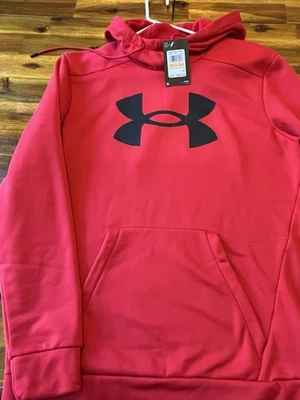 Under Armour UA Men's Armour Fleece Big Logo Red Pullover Hoodie  - Small Adult - Imagem 1 de 4