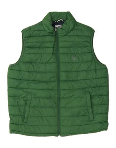 IZOD Mens Padded Gilet UK 40 Large Green Polyester RZ11 - Picture 1 of 3