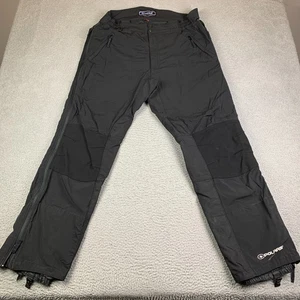 Polaris Snowmobile Pants Mens Large Black Octane Snowpants Double Knee Side Zip - Picture 1 of 20