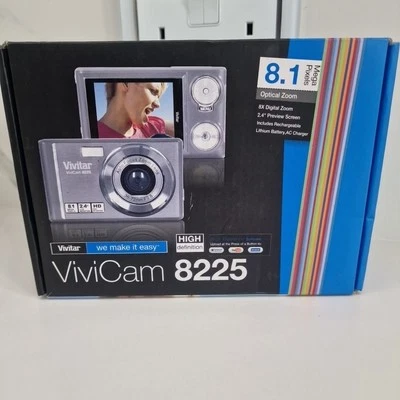 Vivitar Digital Camera Vivicam 8225 8.1MP Silver - Boxed  - Image 1 of 4