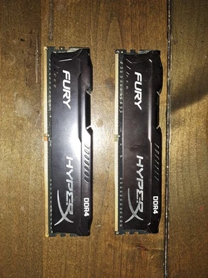 hyperx fury ddr4 8gb 4gb X 2 Sticks Dimm - Image 1 of 2