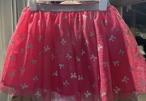 Pink And Silver bow tie Skirt play Time Girls 7/8 - Picture 1 of 1