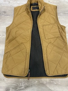 J Crew Men’s Canvas Vest Size XS Brown Full Zip With Pockets 2013 warm thick - Picture 1 of 15