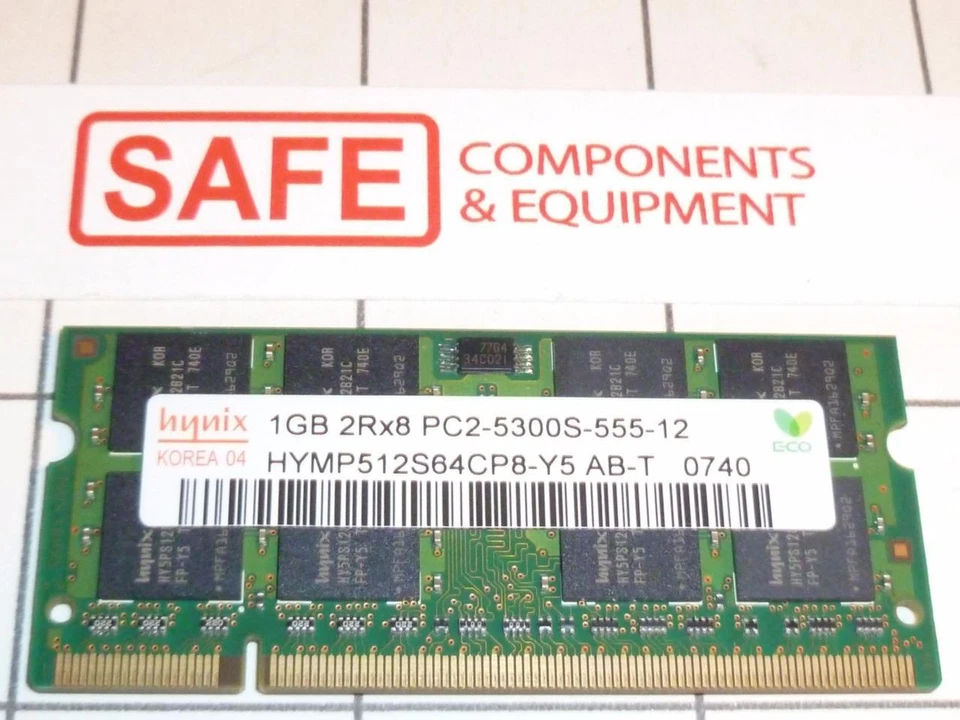 1GB SODIMM Hynix HYMP512S64CP8-Y5 AB T DDR2 667MHz PC2-5300 200p Memory MM-077 - Image 1 of 1