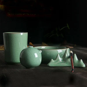 Cepillo reposavasar olla gotas de agua tinta china pintura herramienta de caligrafía - Imagen 1 de 15