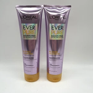 L'Oreal Paris Hair Expertise Ever Pure Blonde Shampoo 8.5 oz Sulfate 2 Pack - Picture 1 of 5