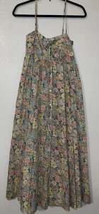 StitchDrop Maxi Dress Medium Lace Up Floral Cottagecore Fairy Romantic Feminine - Bild 1 von 13