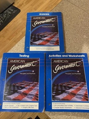 Vintage Teacher’s Resource Books, Tests - Merrill American Government 1991 Foto 1 de 4