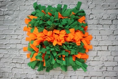 Schnüffelteppich Nasenarbeit Spiel für Hunde Suchspiel Training grün orange - Bild 1 von 4