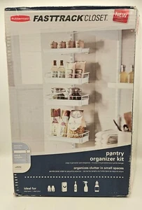 Rubbermaid Fasttrack Kitchen Pantry Closet Organizer Kit RAIL SYSTEM NOT INCLUDE - Picture 1 of 6