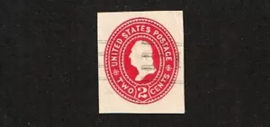 1899 U.S. STAMPED ENVELOPE 2c Carm on White WASHINGTON Sc#U362 Used - Picture 1 of 1