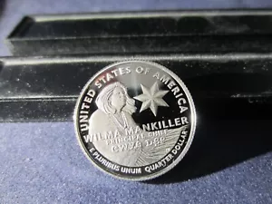 2022-s 1 SILVER PROOF  AMERICAN WOMEN Quarter WILMA MANKILLER  20%  Troy oz - Picture 1 of 3