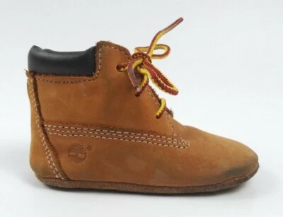 TIMBERLAND Baby Size 2C Wheat Nubuck Classic Crib Bootie Shoes GUC - Image 1 of 4