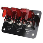 3 Gang Toggle Rocker Switch Panel Circuit Breaker Led For Car Boat Rv Marine