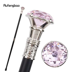 Designer Pink Rhinestone Handle Antique Style Victorian Cane Walking Stick - Picture 1 of 10