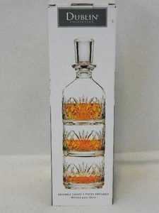 Godinger Stackable Whiskey Decanter and Whisky Glasses Dublin 3 pc set Liquor... - Picture 1 of 1
