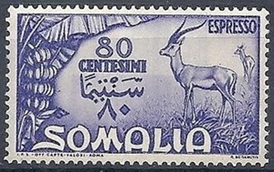 1950 SOMALIA AFIS SOGGETTI AFRICANI ESPRESSO 80 CENT MNH ** - RR9758 - Picture 1 of 1
