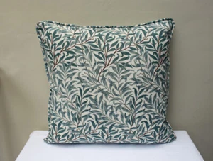 William Morris Willow Bough Cushion  17" - Made in England, Piped Edge - Picture 1 of 4