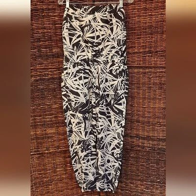 Mono Ann Taylor Loft Para Mujer 2 Azul Jungle Fever Lino Hawaiano Sin Tirantes  Foto 1 de 4