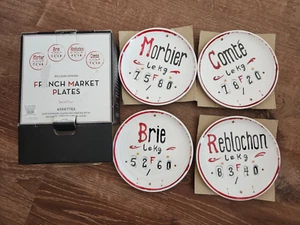 Williams Sonoma Französischer Markt Teller Steingut Käse Vorspeise 6,5" 4er Set - Bild 1 von 6