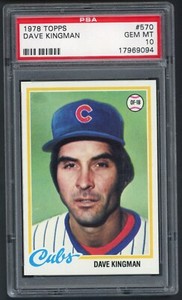 1978 Topps Dave Kingman Chicago Cubs #570 PSA 10 GEM MINT