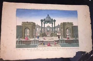 VUE D'OPTIQUE TREILLAGE ET DES JETS D EAU DANS LE JARDIN DU ROY DE DANNEMARK - Imagen 1 de 5