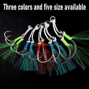 10 pair Double Assist Jigging Hook vertical jigs, butterfly jigs, slow jigging - Picture 1 of 11