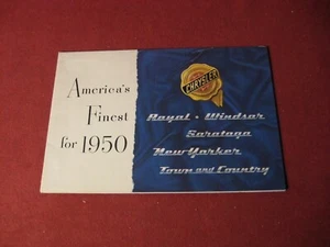 Folleto de ventas de carpeta Chrysler 1950 original - Imagen 1 de 3