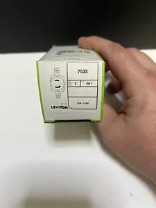 LEVITON 7535 15 Amp, 125-Volt, 2-Pole, NEMA L1-15R Non-Ground Receptacle *NEW* - Picture 1 of 3