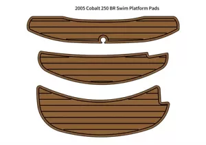 2005 Cobalt 250 BR Swim Platform Step Pad Boat EVA Foam Faux Teak Deck Floor Mat - Bild 1 von 24