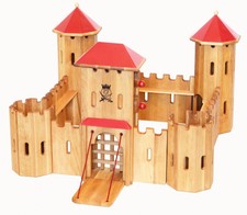 L3333 Moyen Age Porte Bois Contour Pierre Complete Chateau Fort Playmobil
