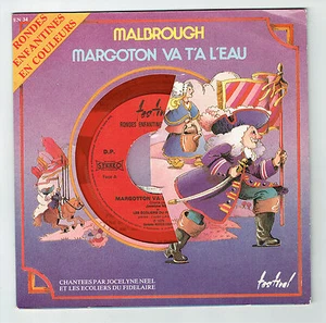 Malbrough S'En Va-T-En Guerre Record 45 RPM Color J. Neel & Ecoliers Fidelieres - Picture 1 of 4