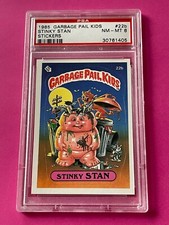 1985 Topps OS1 Garbage Pail Kids 1st Series 1 STINKY STAN 22b Matte Card PSA 8