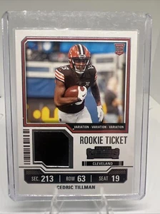 2023 Contenders Cedric Tillman Rookie Ticket Patch Variation "RC" #TS3V Browns - Picture 1 of 2
