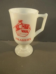 Tazza in vetro da latte vintage anni 70 Frasier’s Vail Colorado - Foto 1 di 2