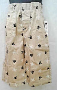 Boys Tan Skull and Crossbones Shorts size M 7 Cotton NEW Open Trails boardshort - Picture 1 of 6