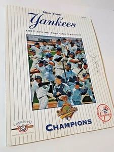 New York Yankees 1997 spring training program guide Chris Cumberland signature - Imagen 1 de 9