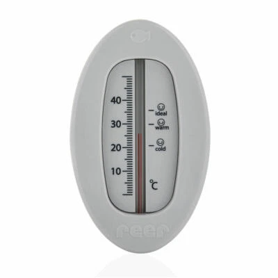 reer Badethermometer Oval Bade Thermometer Badewasser Temperaturmesser Grau - Bild 1 von 4
