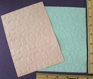 💕5 BABYPARTY GEPRÄGTE KARTENFRONTEN Papier Verzierung Kartenbasteln - Bild 1 von 16