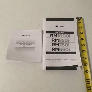 Corsair RMI Series Book Manual PM1000i RM850i RM750i RM650i + Warranty Guide - Photo 1/4