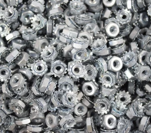 6-32 Keep Hex Steel Nut Zinc 5/16" Lot of 100 - Picture 1 of 4