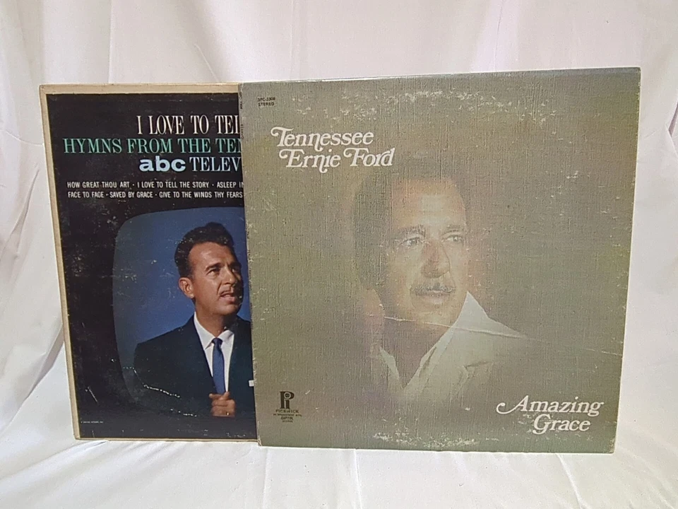 Tennessee Ernie Ford  (Lot of 2) 45 records VG/VG  Amazing Grace Hymns From ABC Foto 1 de 4