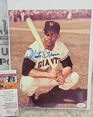 Monte Irvin AUTO 8 x 10  New York Giants Vintage Baseball Signed Photo JSA HOF - Image 1 of 3