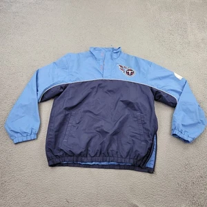 Tennessee Titans NFL Windbreaker 1/4 Zip Jacket Mens Medium VTG 90s Embroidery - Picture 1 of 13