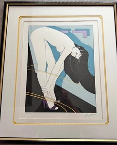 Patrick Nagel Signed Classic Visions Collection Pop Arr Wife Rare Framed - Picture 1 of 1