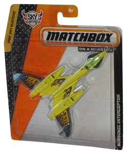 Matchbox Sky Busters (2014) Subsonic Interceptor Yellow Toy Airplane Vehicle - Picture 1 of 1