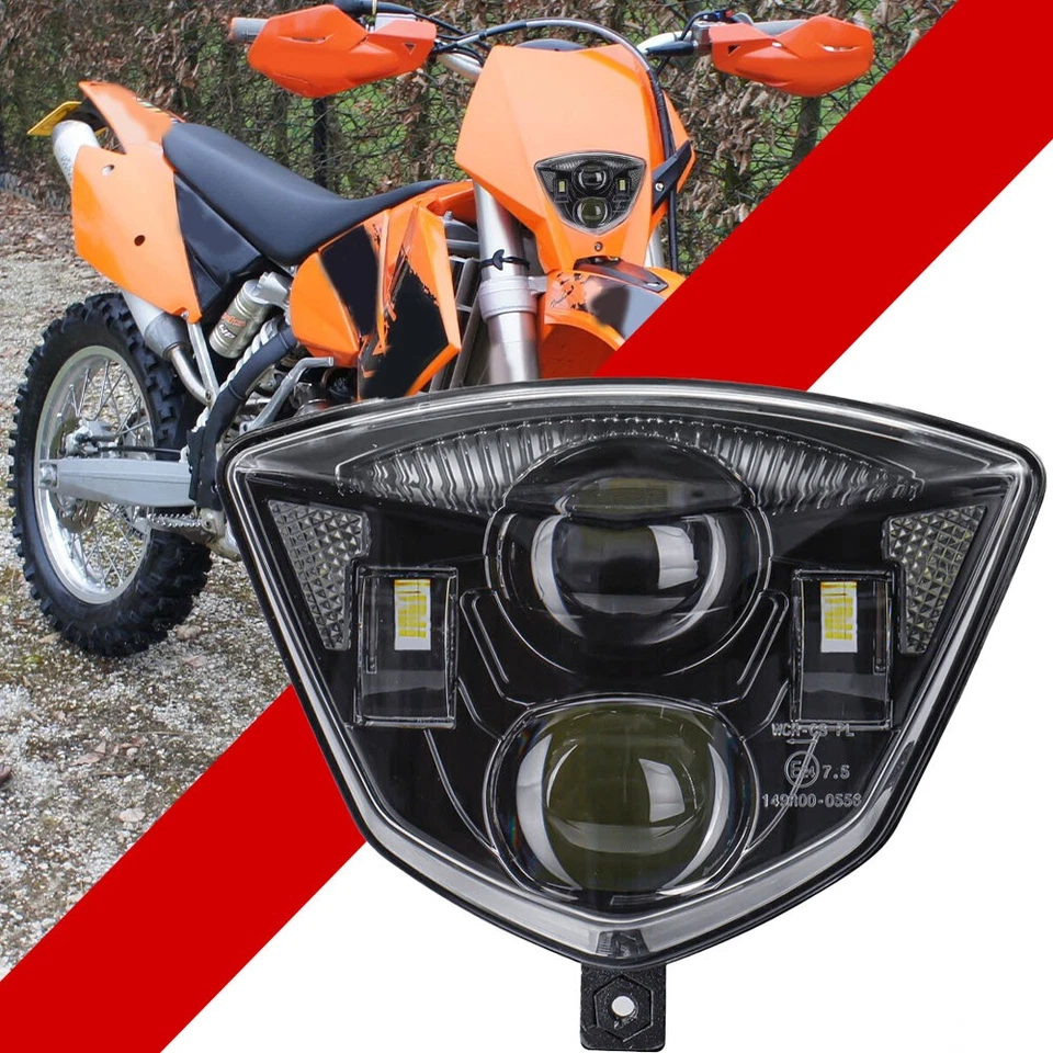 Faros delanteros LED 125 200 250 300 400 450 525 EXC EXCF 2005-2007 con DRL Foto 1 de 4